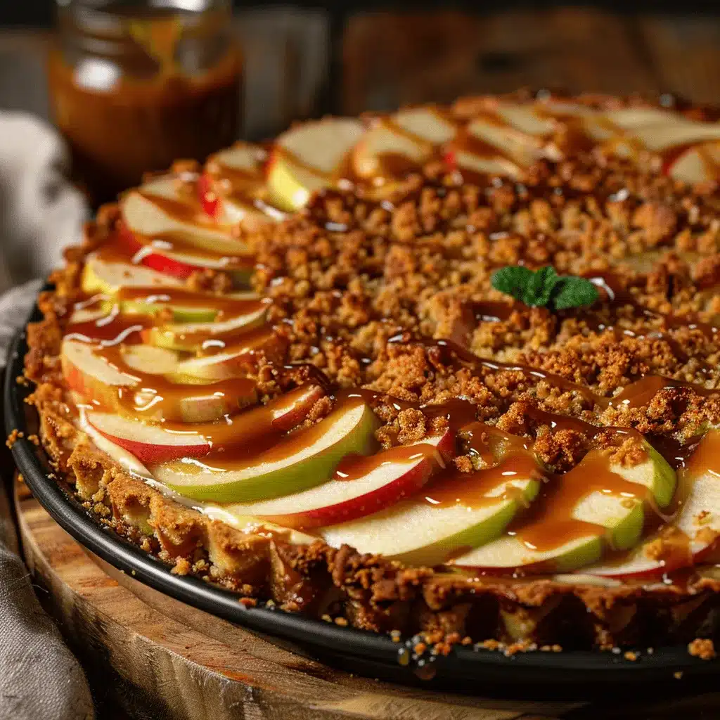 Caramel Apple Cheesecake Pie preparation steps