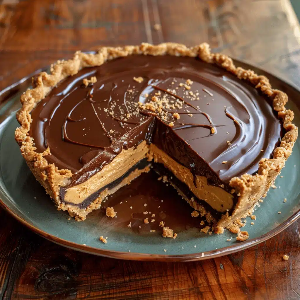 chocolate peanut butter pie - featured image