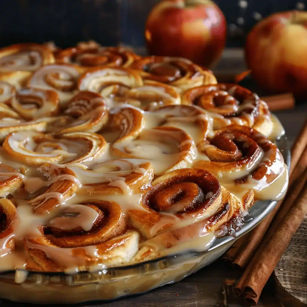 cinnamon roll apple pie - featured image