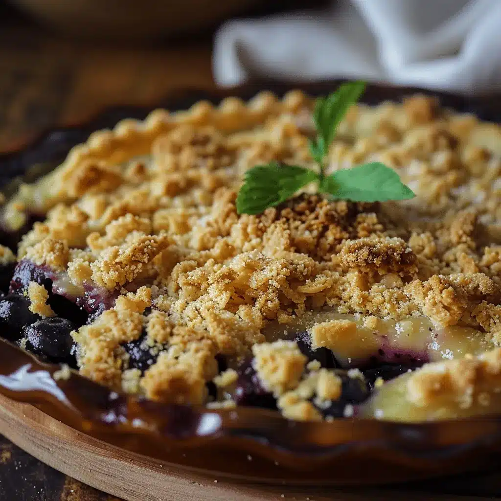 Lemon Blueberry Crumble Pie preparation steps