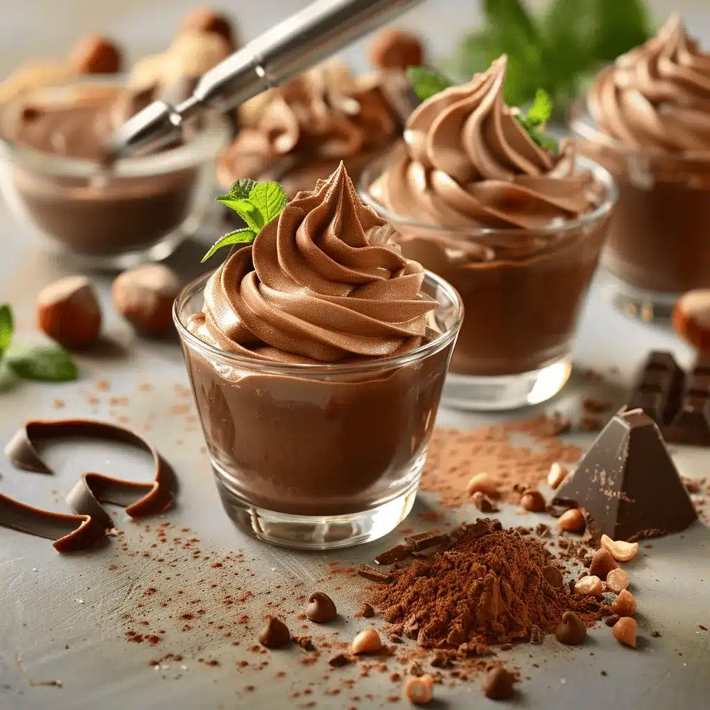 Mini Triple Chocolate Mousse Cups preparation steps