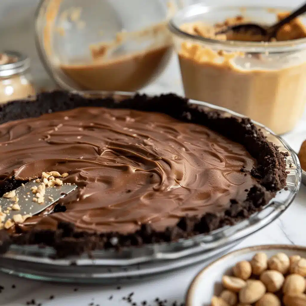 No-Bake Chocolate Peanut Butter Pie preparation steps