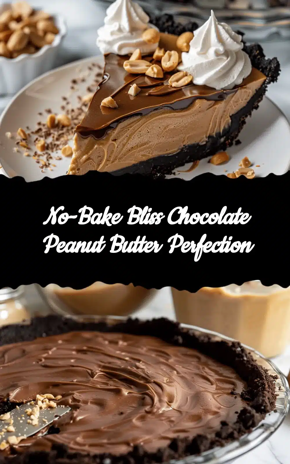 No-Bake Chocolate Peanut Butter Pie recipe