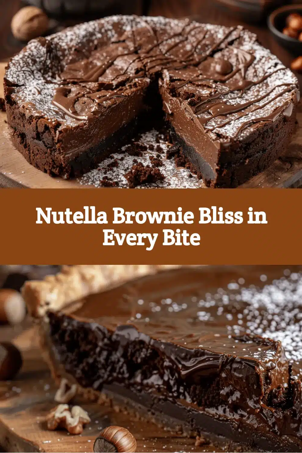 Nutella Brownie Pie recipe