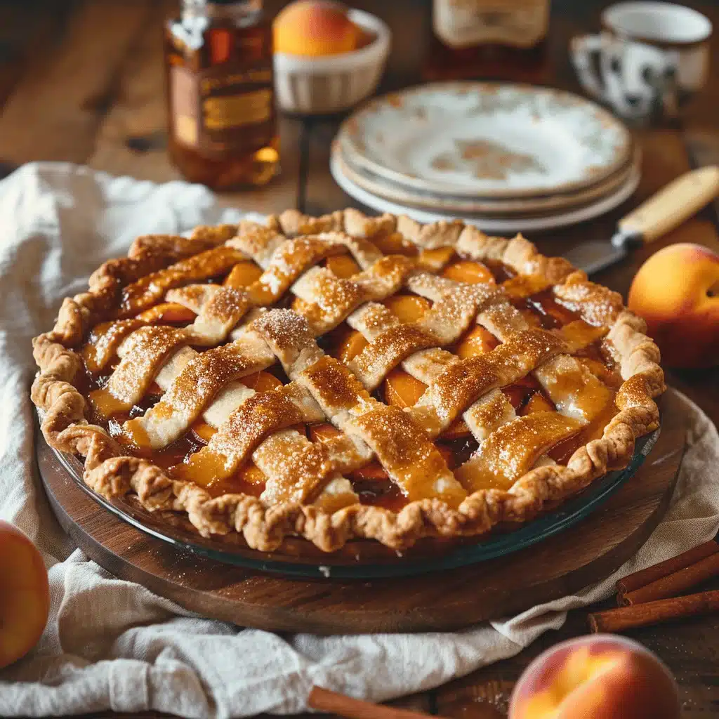 peach bourbon pie - featured image