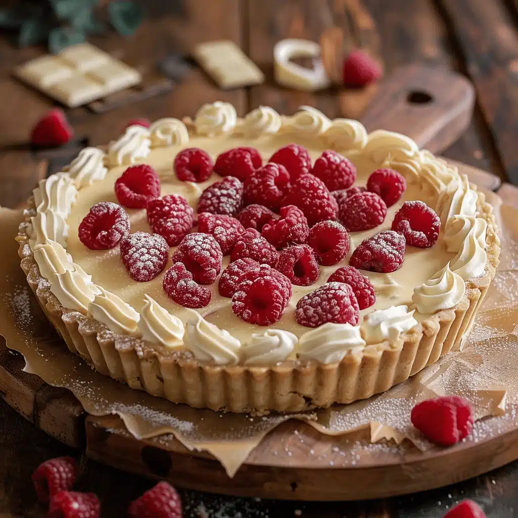 raspberry white chocolate pie - featured image