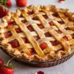 rose water strawberry pie - featured image