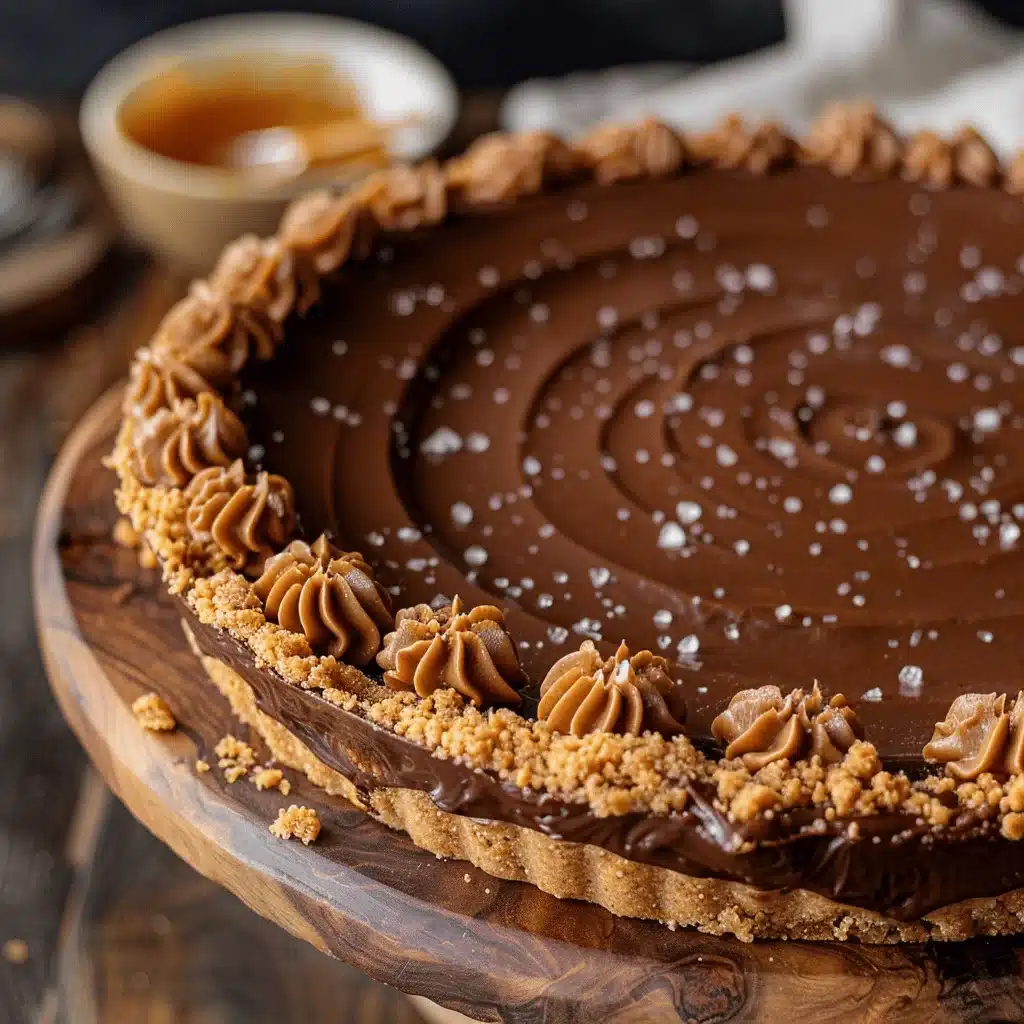 salted caramel chocolate pie - featured image