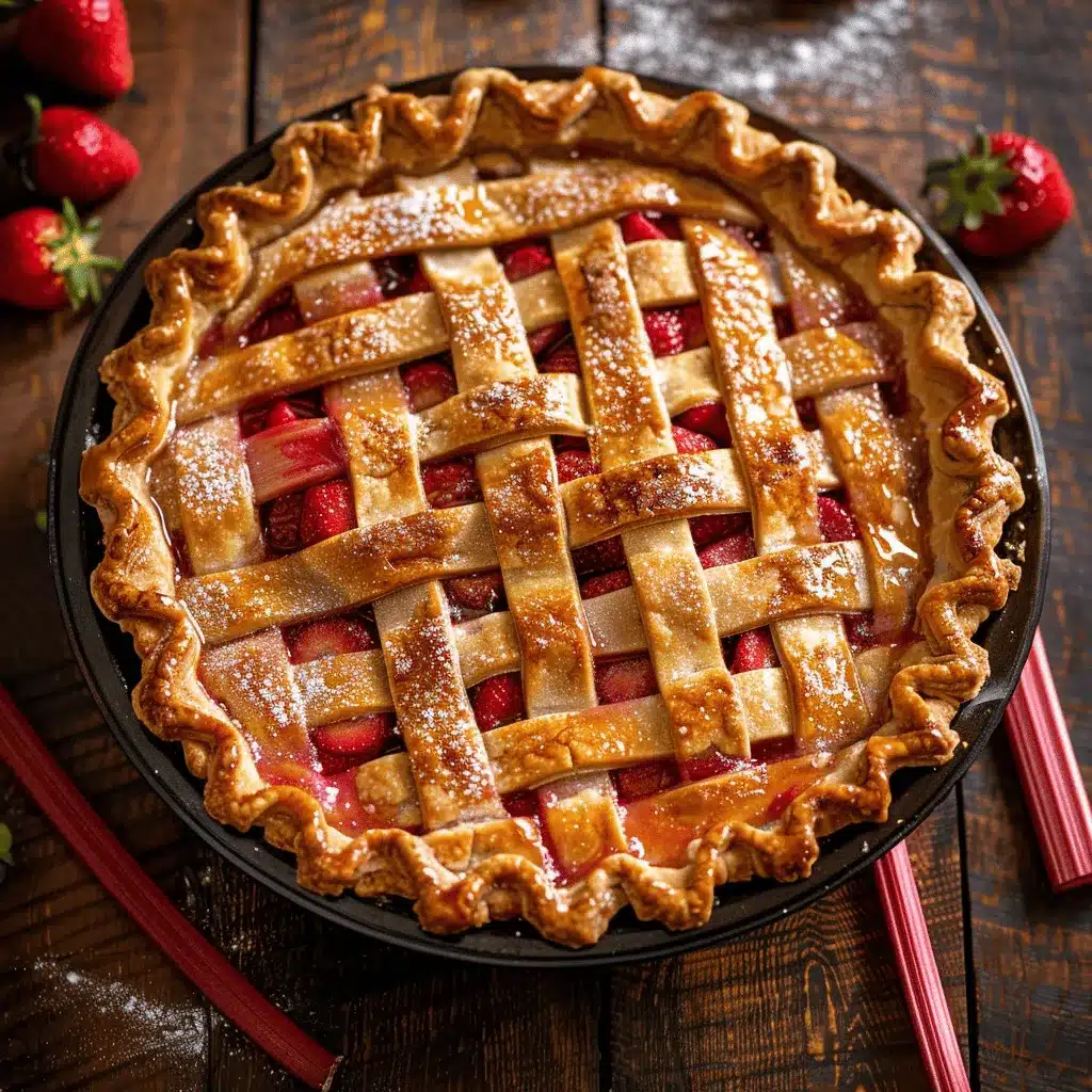 strawberry rhubarb pie preparation steps