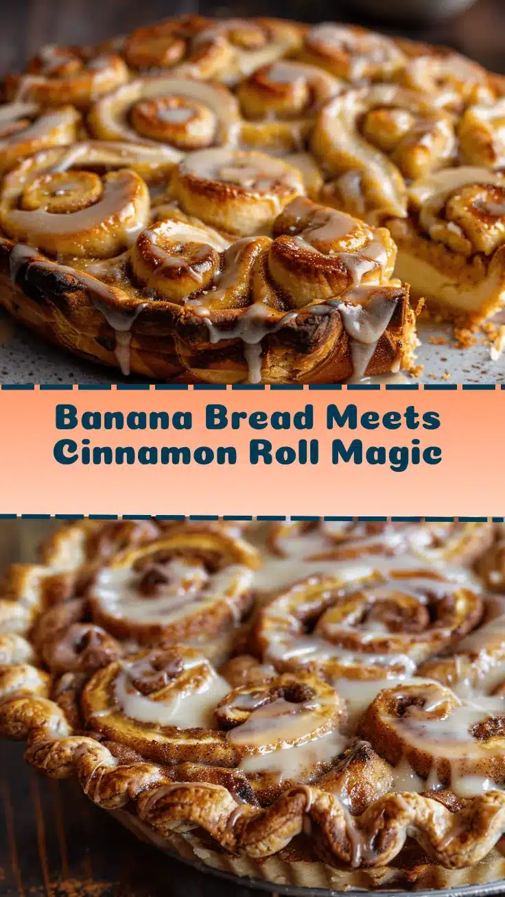Banana Bread Cinnamon Roll Pie recipe