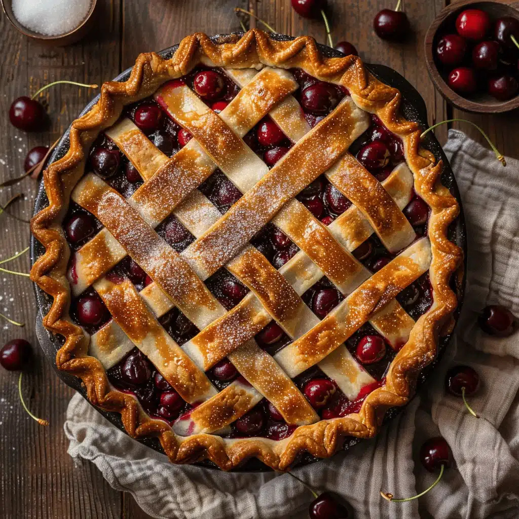 cherry amaretto pie - featured image