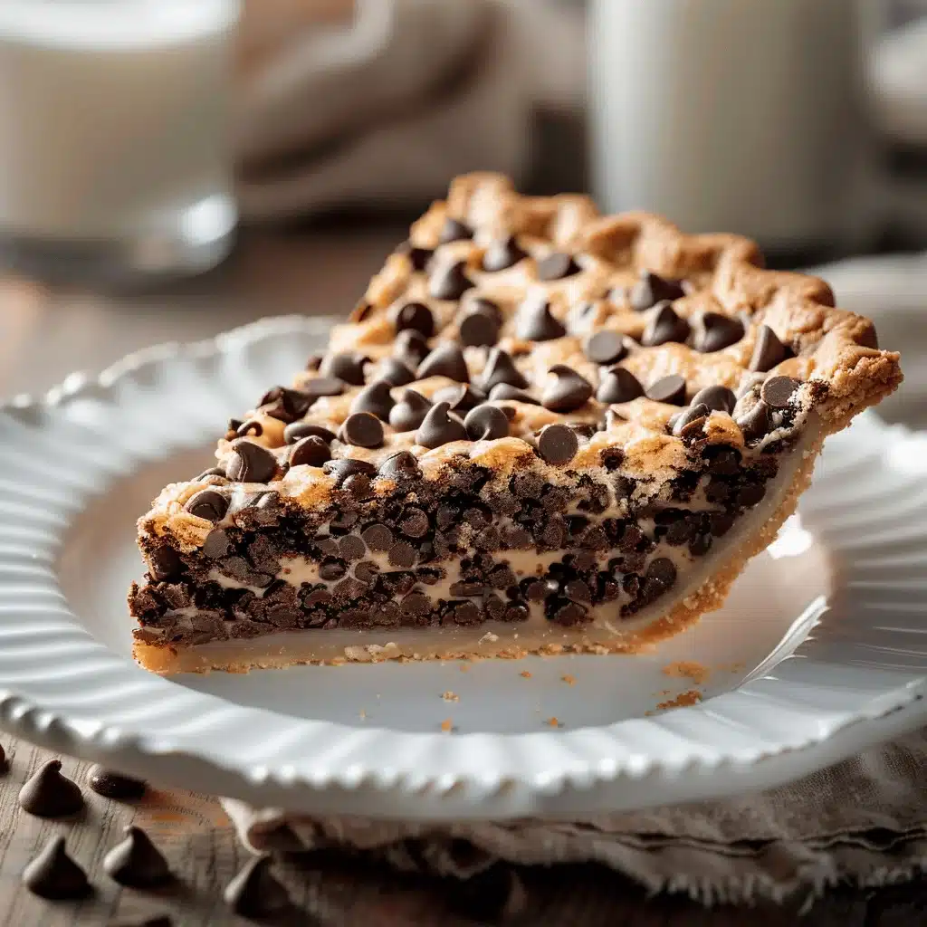chocolate chip cookie pie - featured image