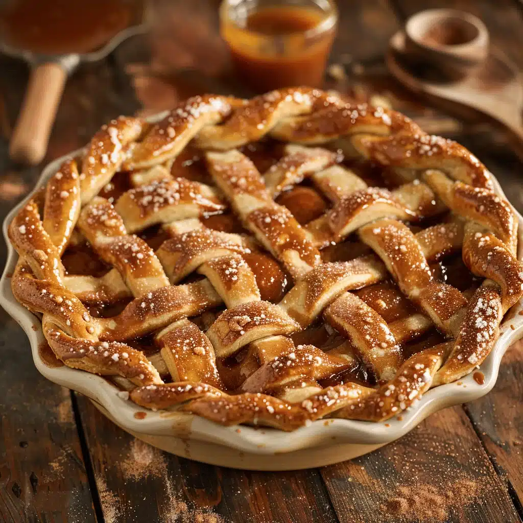 Cinnamon Sugar Pretzel Pie - featured image