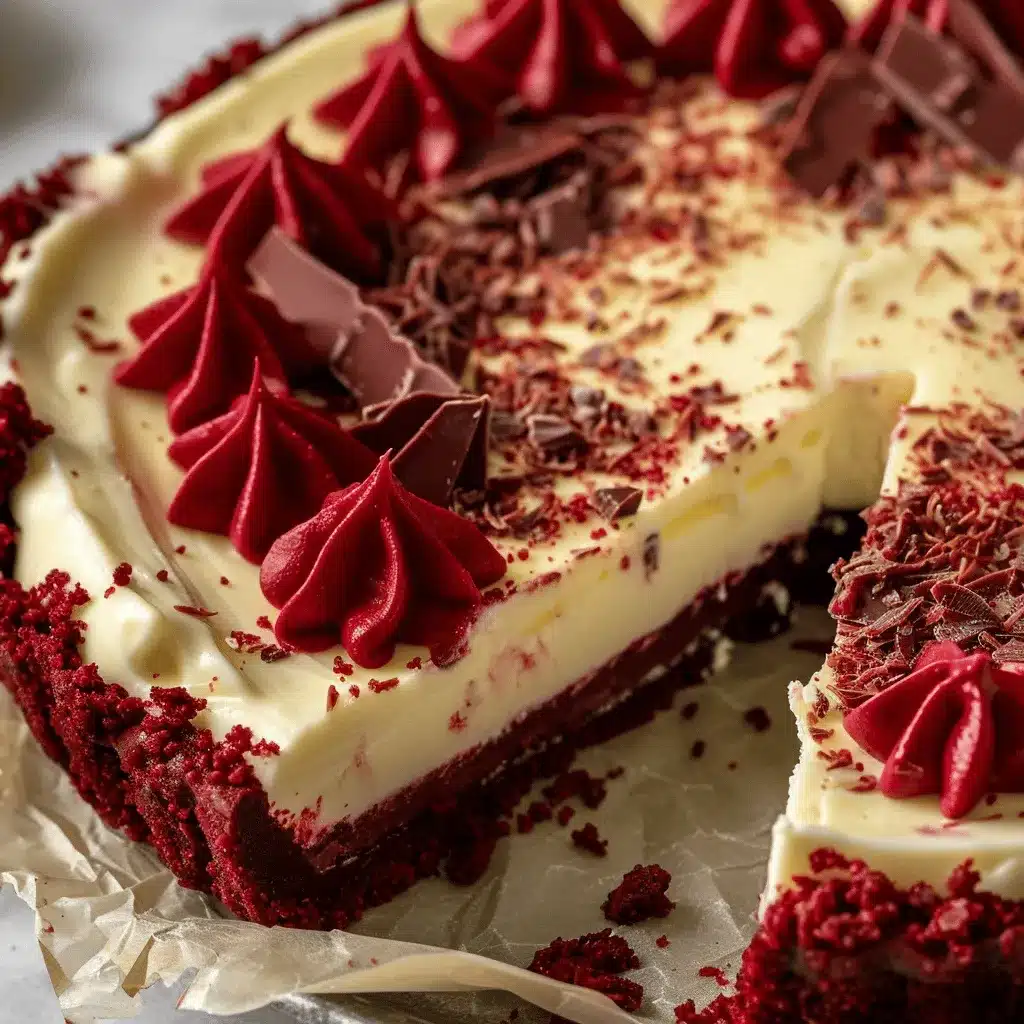 red velvet cheesecake pie preparation steps