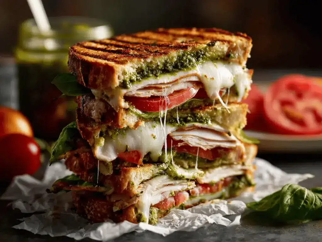 Caprese Turkey Pesto Grilled Cheese - featured image