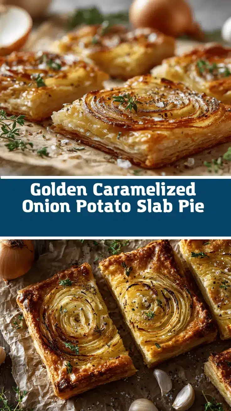caramelized onion potato thyme slab pie recipe