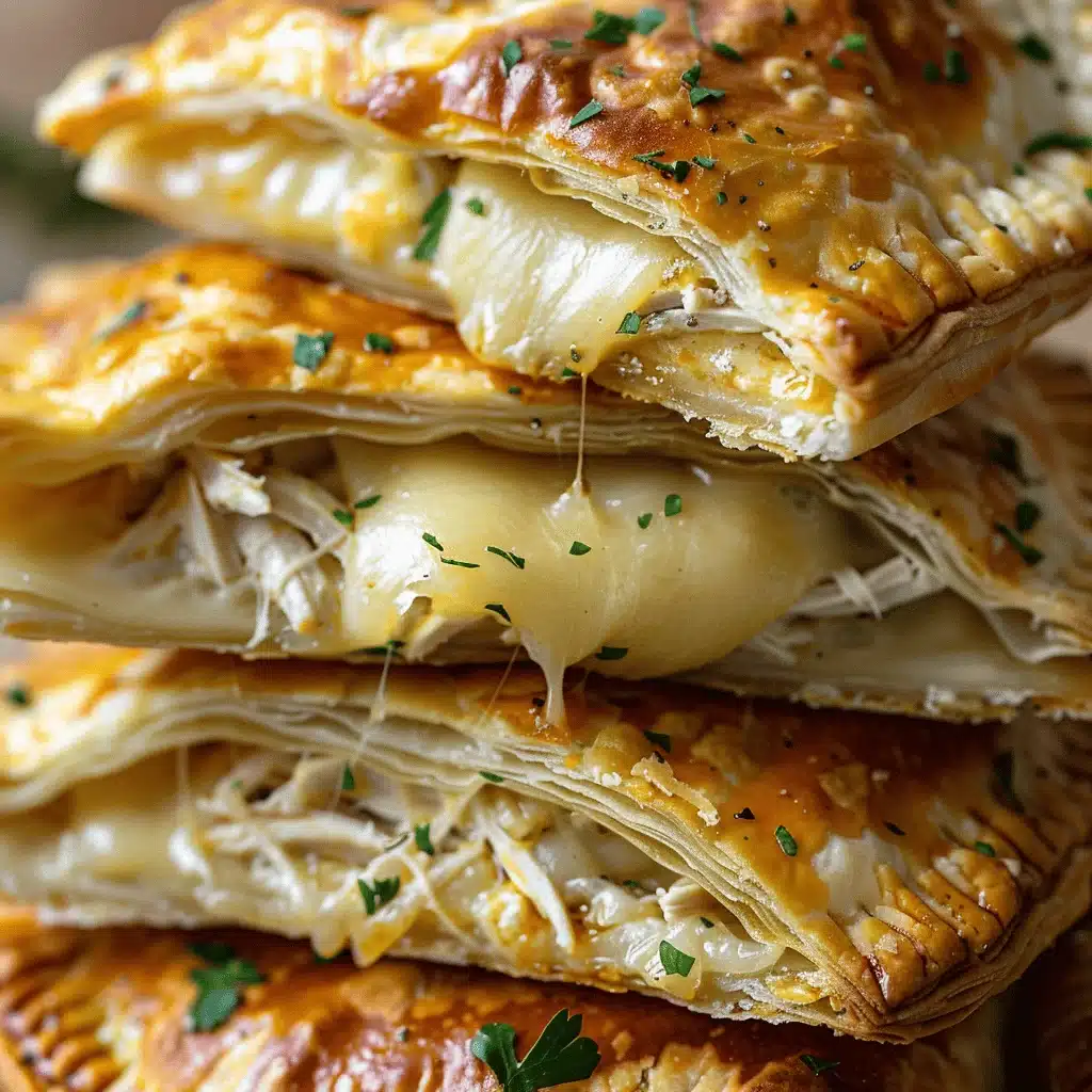 cheesy garlic chicken hand pies - featured image