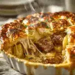 cheesy steak and potato pie - featured image