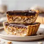 chocolate peanut butter oatmeal pie - featured image