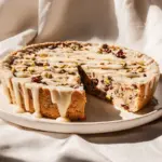 cranberry pistachio shortbread pie - featured image