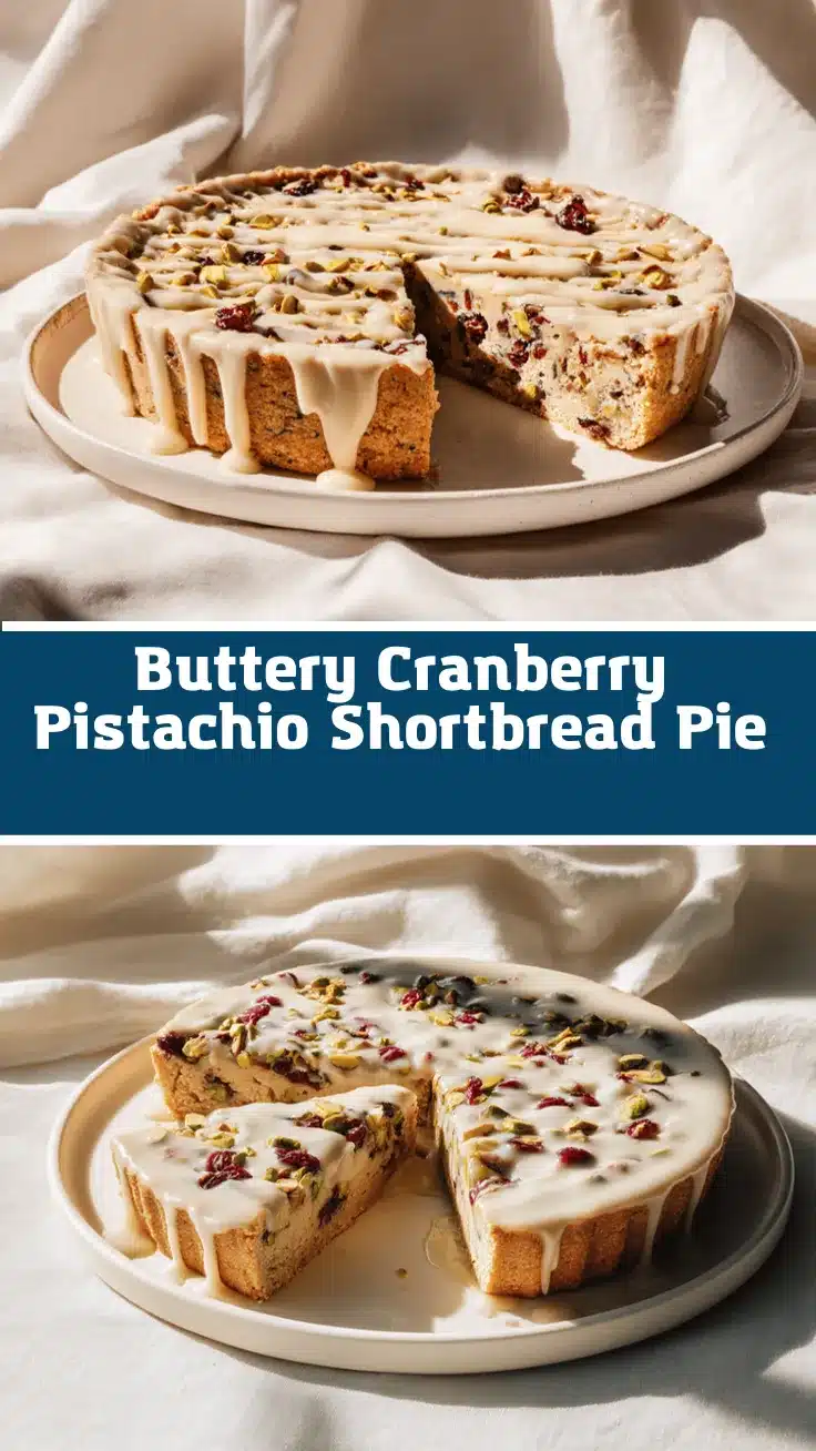 cranberry pistachio shortbread pie recipe