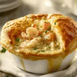 creamy crab and shrimp seafood pot pie - featured image