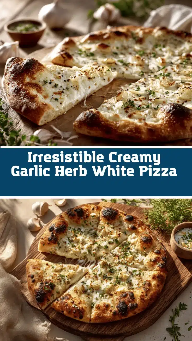 creamy roasted garlic white pizza pie recipe