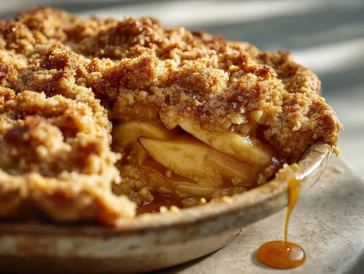 Dutch apple pie with crumb topping preparation steps