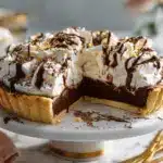 French hot chocolate cream pie - featured image