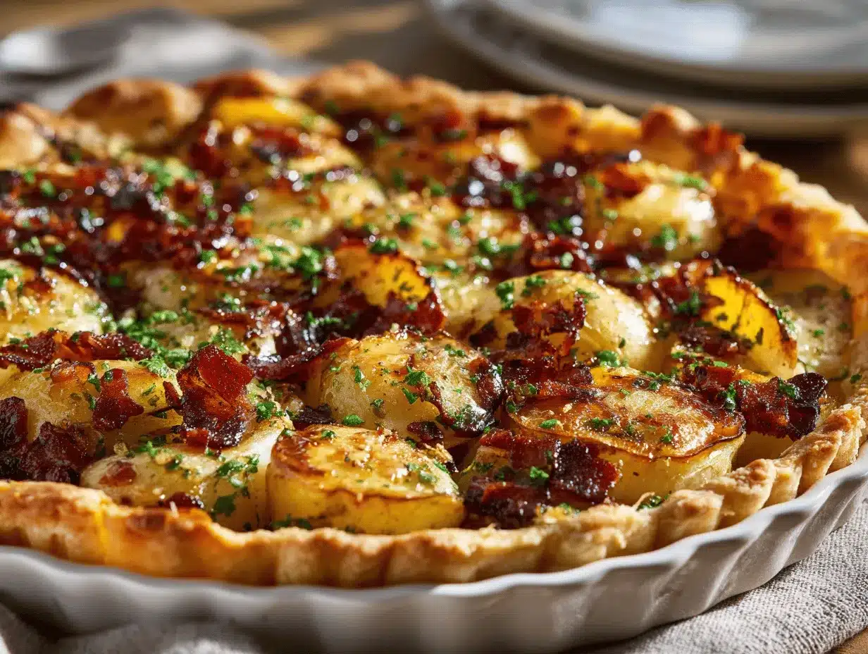 honey bacon roasted potato pie preparation steps