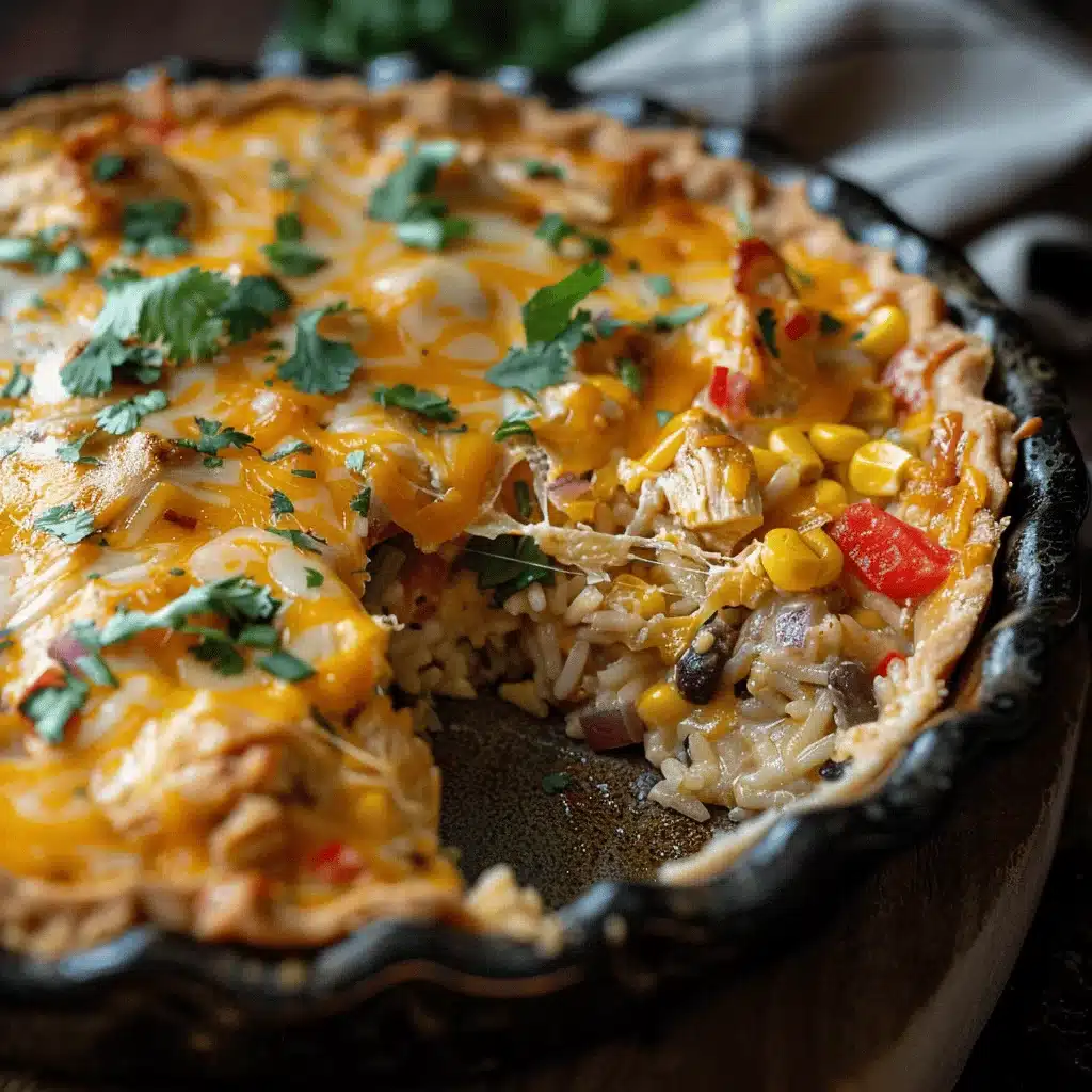 Mexican Chicken Queso Rice Pie - featured image