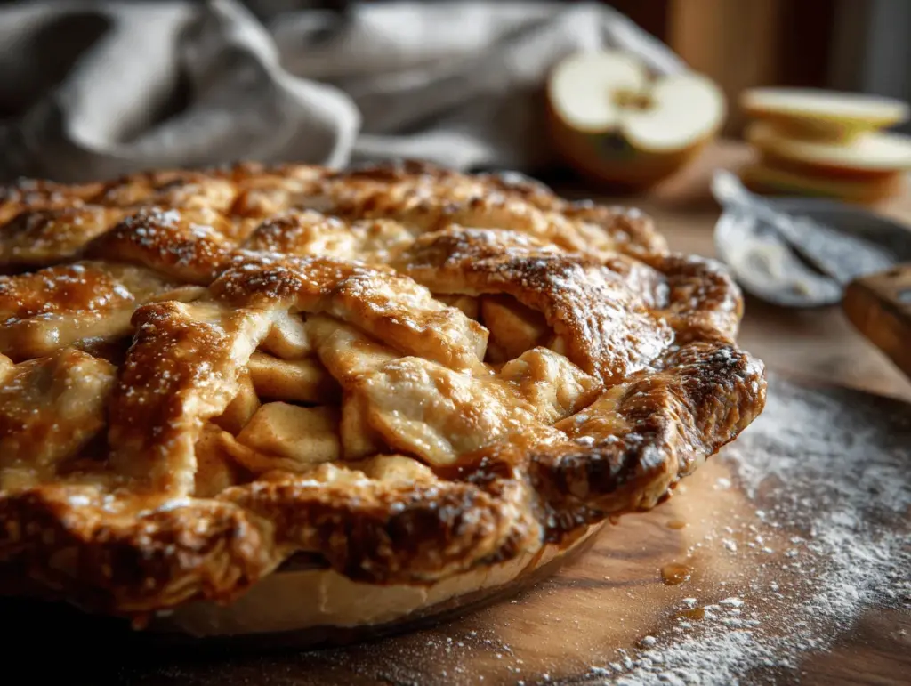no-peel apple pie - featured image