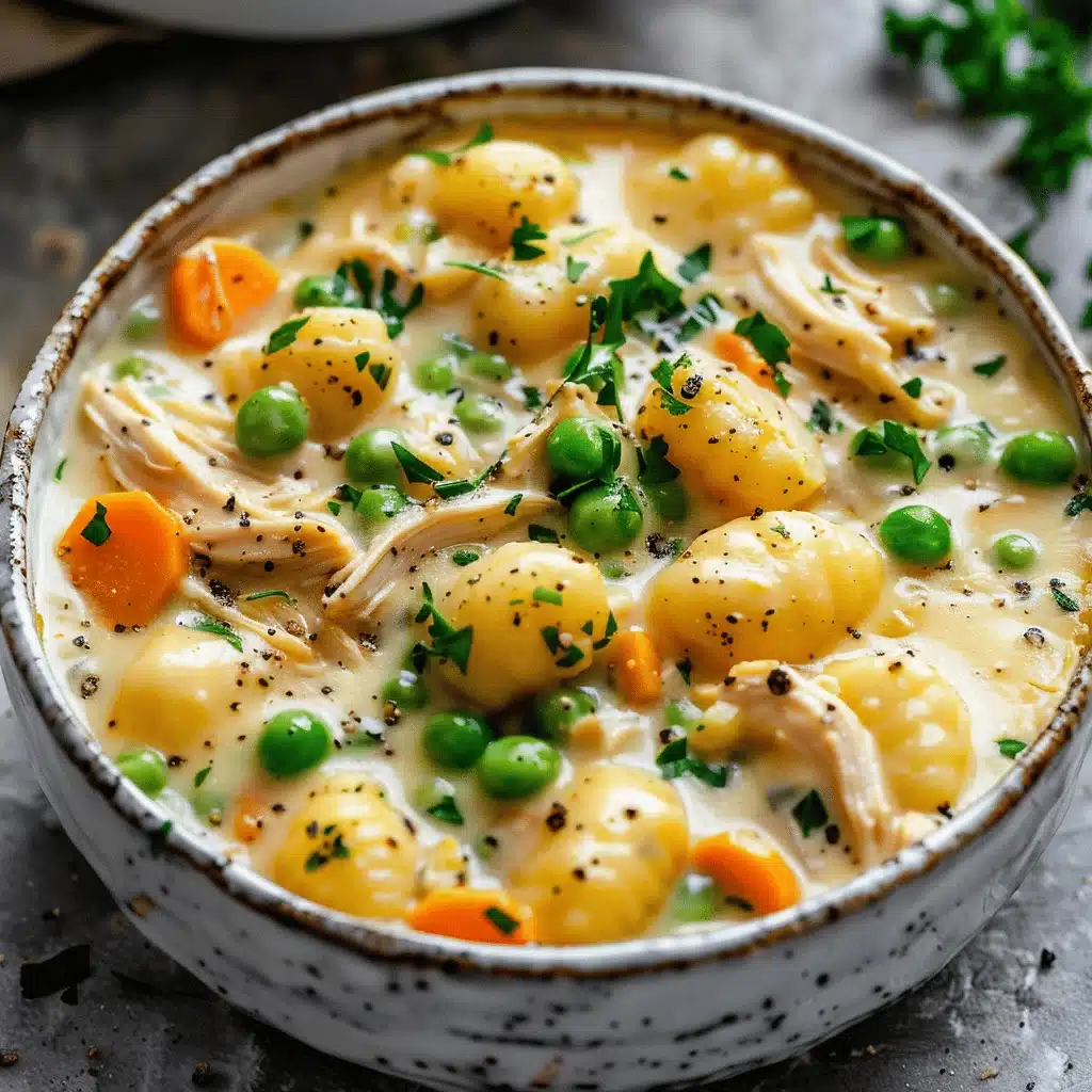 one pot gnocchi chicken pot pie - featured image