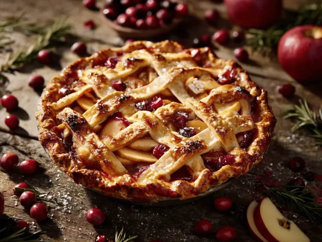 Rustic Apple Cranberry Pie - featured image