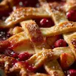 rustic apple cranberry pie - featured image