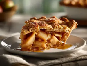 spiced pear apple pie - featured image