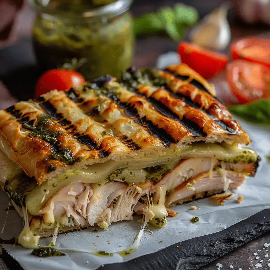 turkey pesto panini pie - featured image