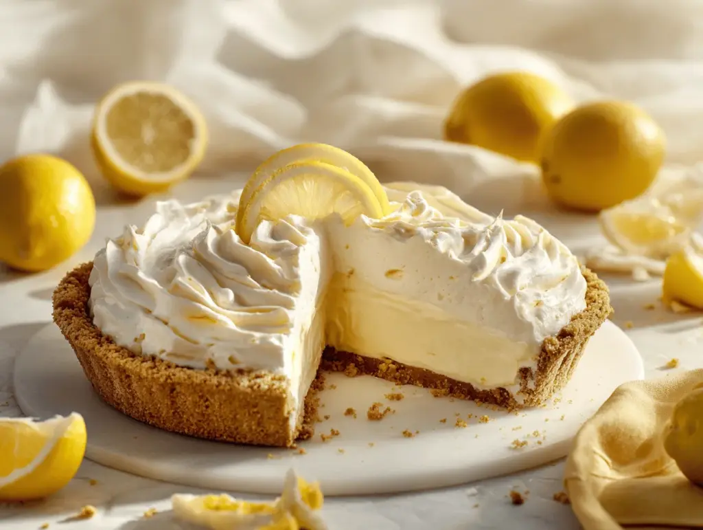 whipped lemonade cream pie - featured image