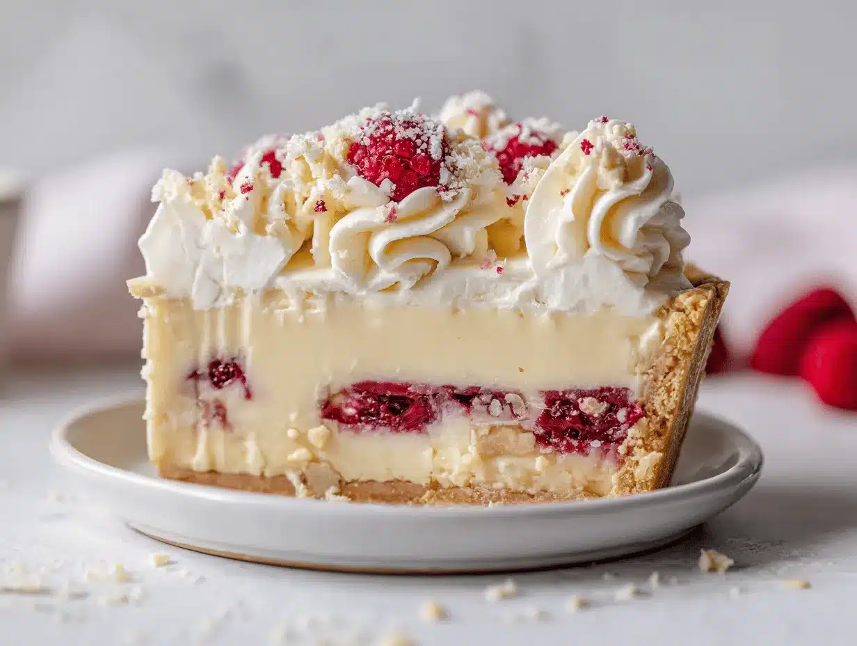 white chocolate raspberry cream pie preparation steps
