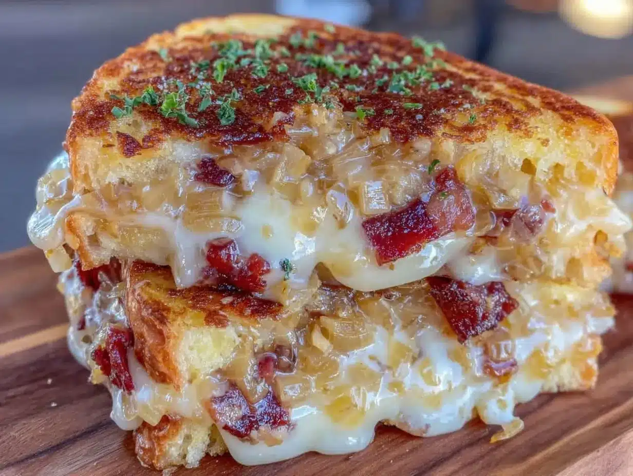 bacon grilled cheese preparation steps