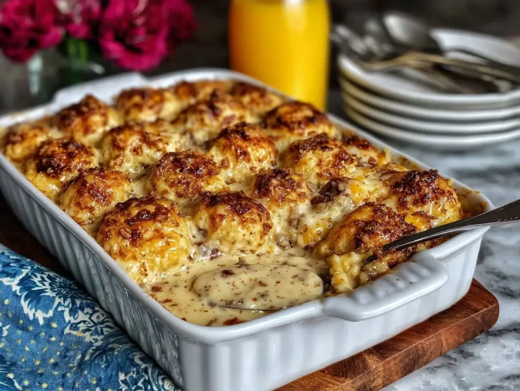 biscuits and gravy casserole - featured image
