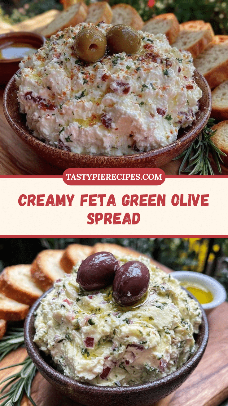 Creamy Feta and Green Olive Spread recipe