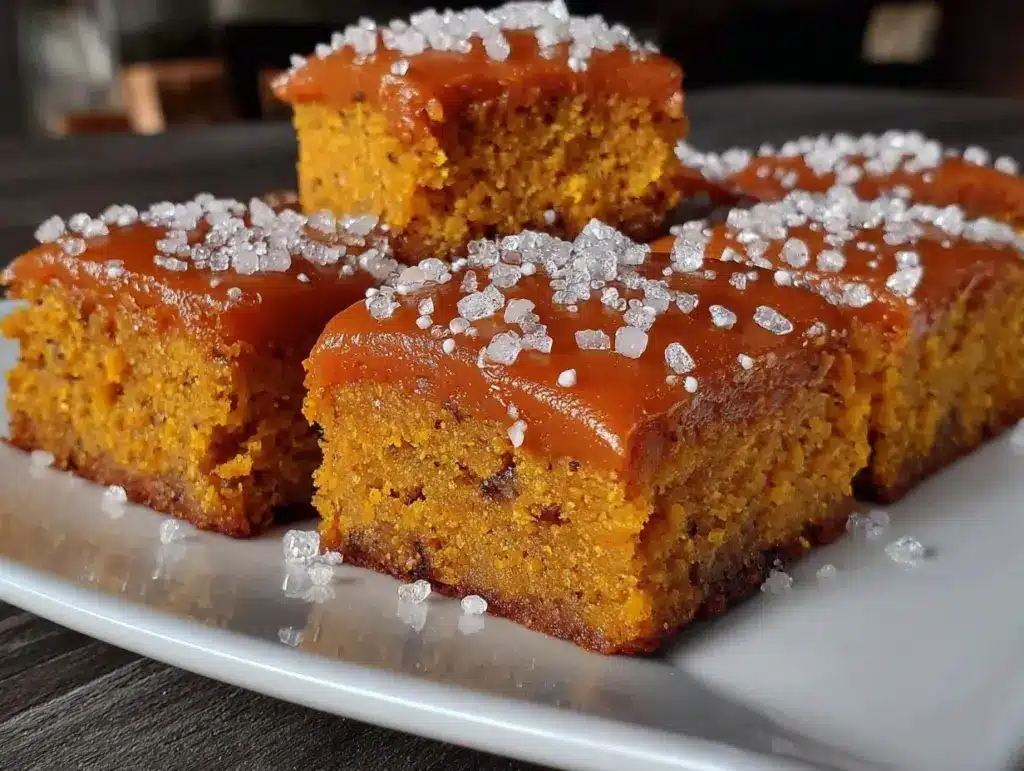 creamy pumpkin bars - featured image