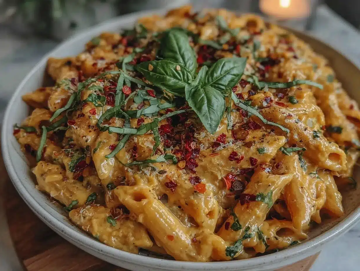 creamy vegan tomato basil pasta preparation steps