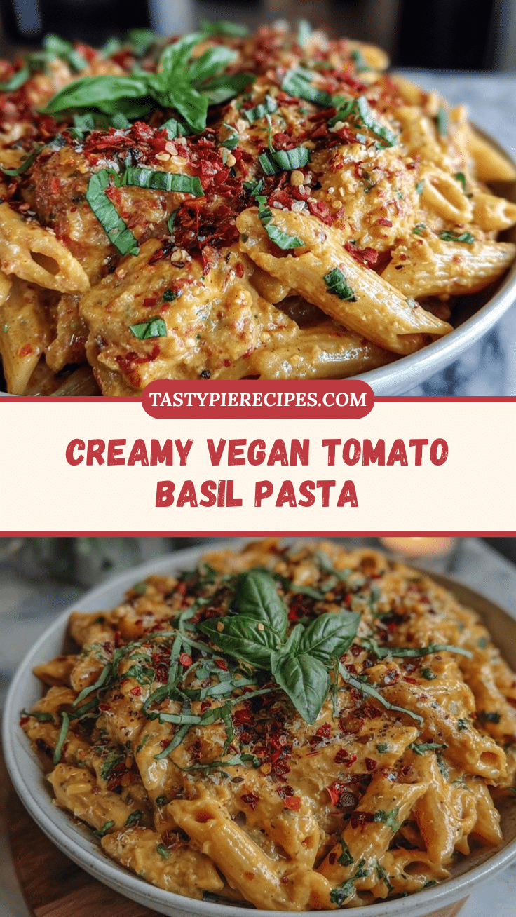 creamy vegan tomato basil pasta recipe