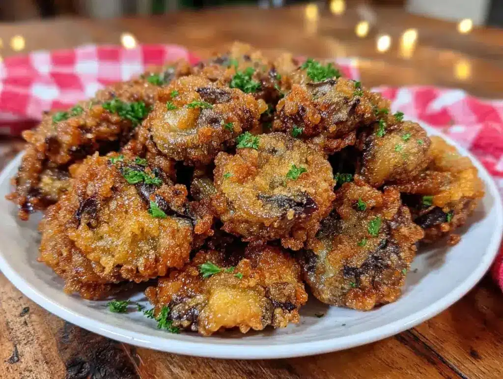 crispy fried mushrooms - featured image