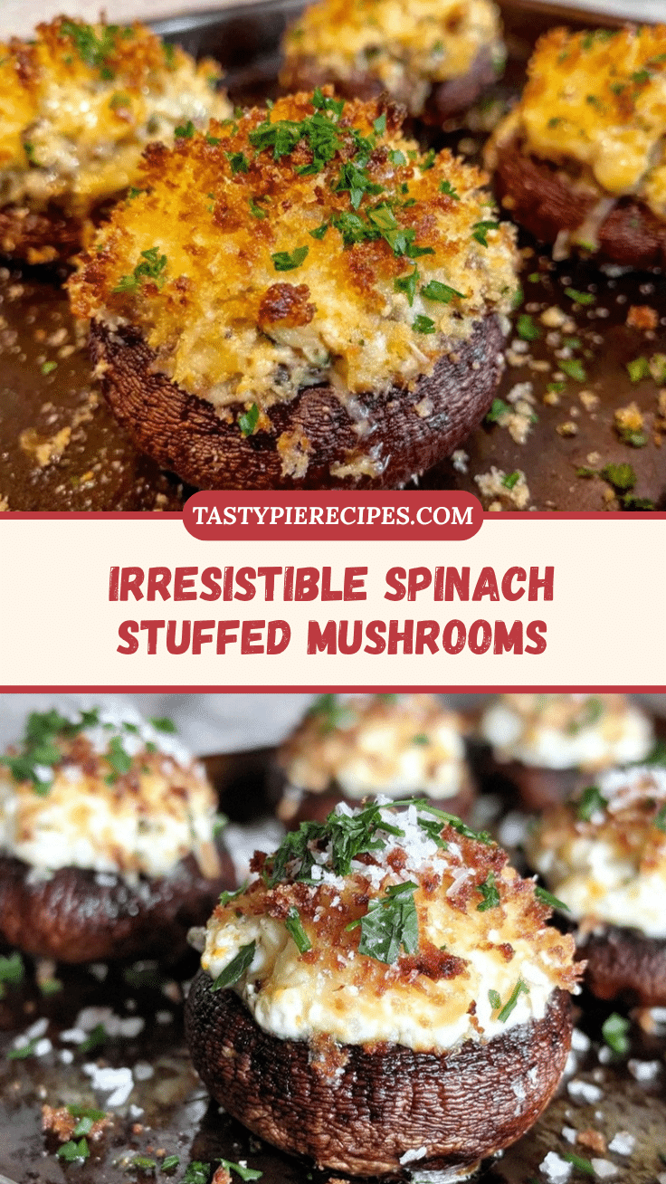 crispy spinach stuffed mushrooms recipe