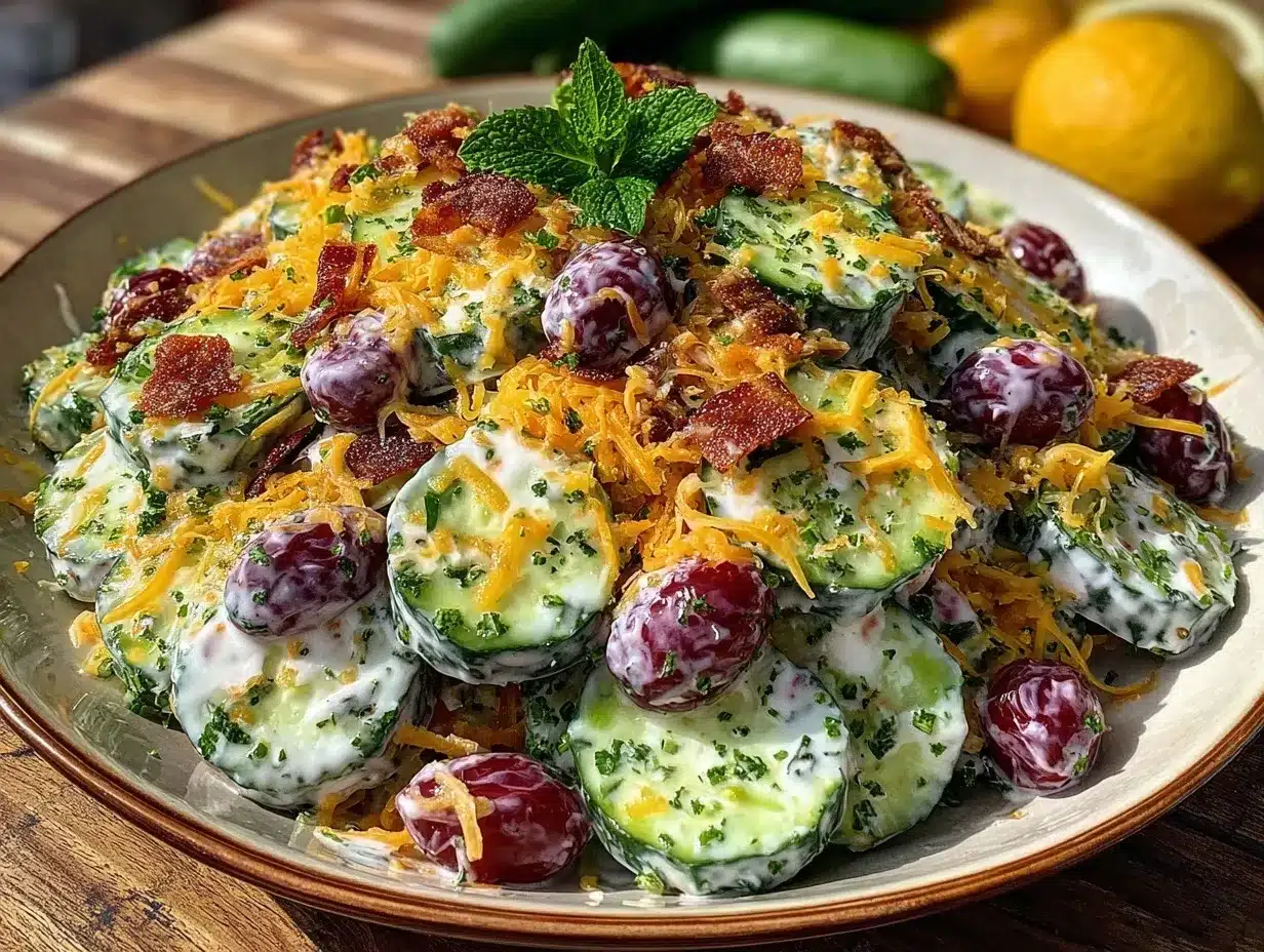 cucumber ranch salad preparation steps