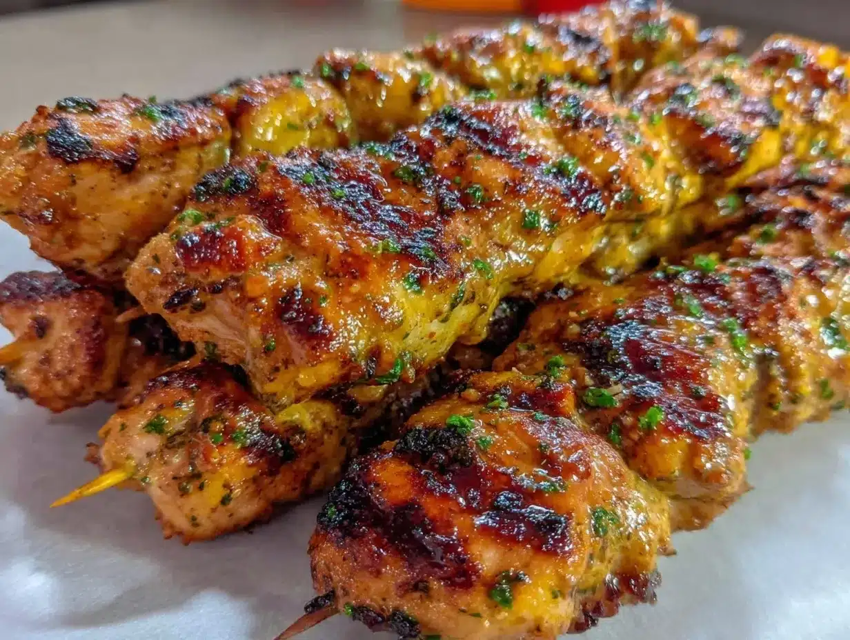 garlic parmesan chicken skewers preparation steps