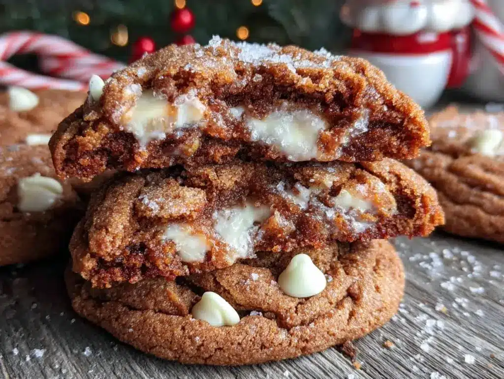 gingerbread white chocolate chip cookies - featured image
